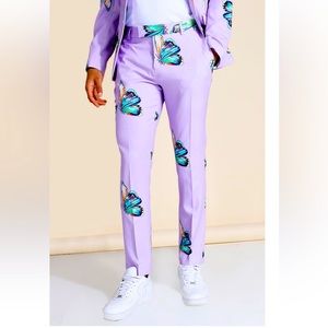 Butterfly print slacks